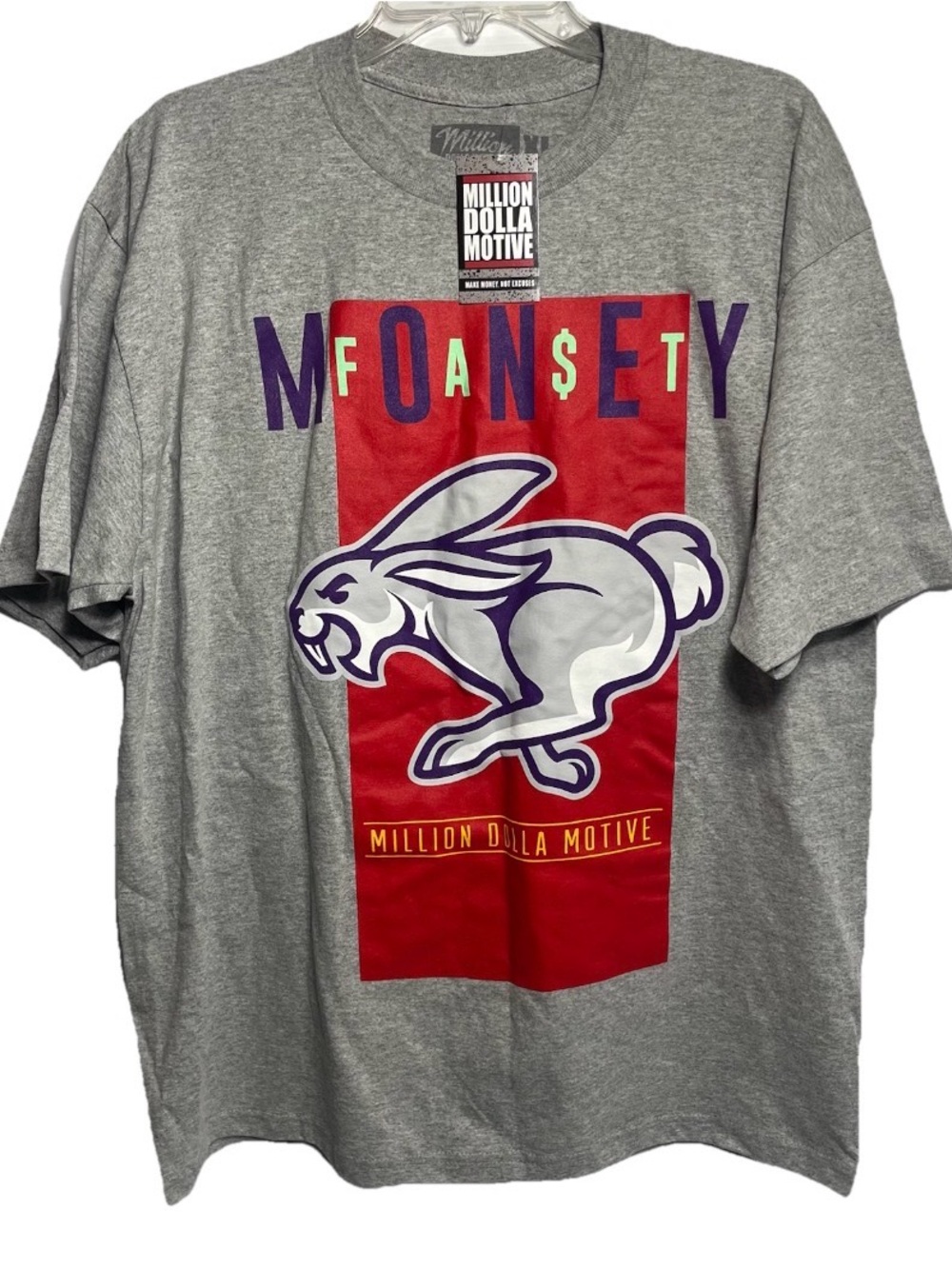 Million Dolla Motive Fast Money Hare Mint T-shirt Size XL Brand New